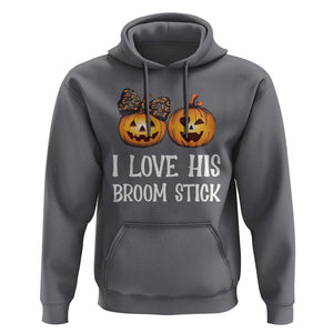 Halloween Couple Matching Hoodie I Love His Broom Stick TS09 Charcoal Print Your Wear
