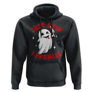 Funny Halloween Hoodie Cute Ghost Just The Tip I Promise TS09 Black Print Your Wear