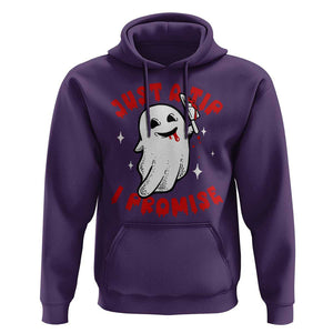 Funny Halloween Hoodie Cute Ghost Just The Tip I Promise TS09 Purple Print Your Wear