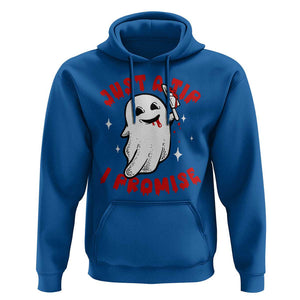 Funny Halloween Hoodie Cute Ghost Just The Tip I Promise TS09 Royal Blue Print Your Wear