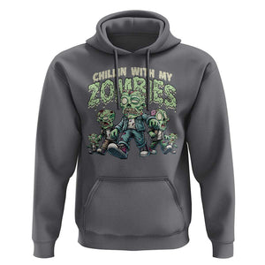 Funny Halloween Hoodie Chillin With My Zombies TS09 Charcoal Print Your Wear