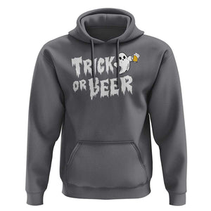 Funny Halloween Beer Hoodie Trick Or Beer Drinking Ghost TS09 Charcoal Print Your Wear