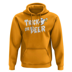 Funny Halloween Beer Hoodie Trick Or Beer Drinking Ghost TS09 Gold Print Your Wear