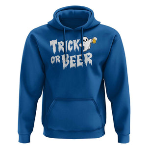Funny Halloween Beer Hoodie Trick Or Beer Drinking Ghost TS09 Royal Blue Print Your Wear