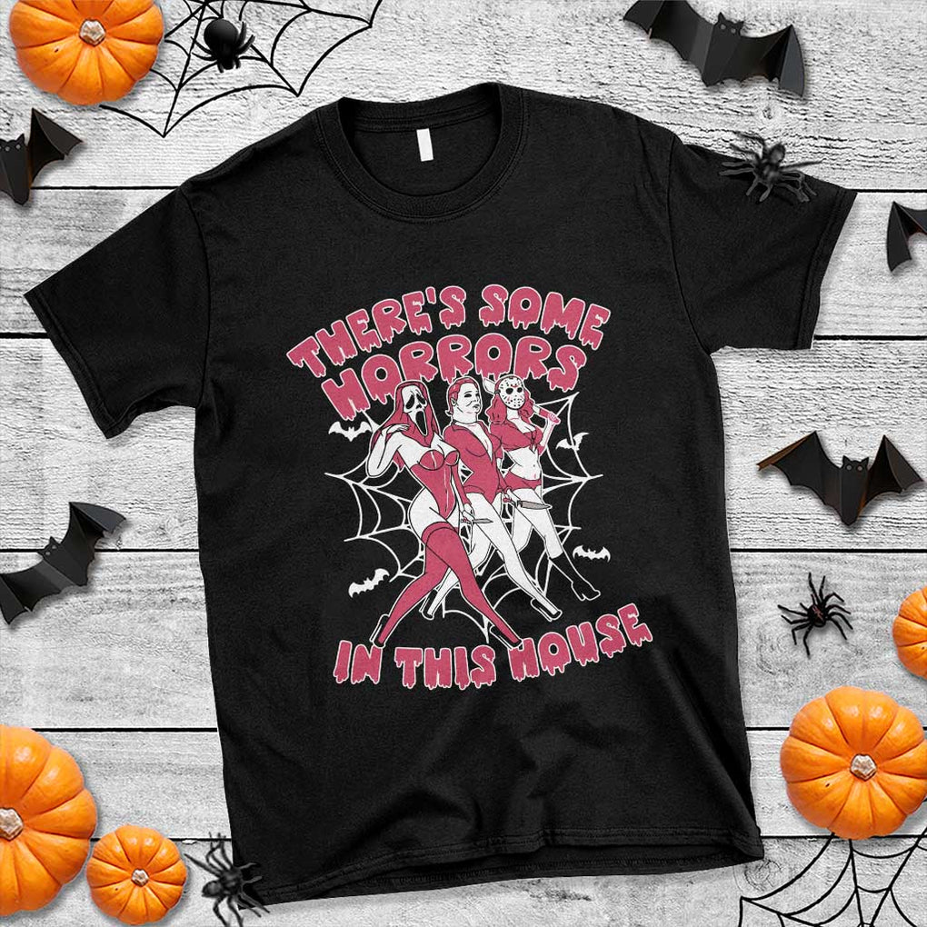 Funny Pink Halloween T Shirt There's Some Horrors In This House TS09 Black Print Your Wear