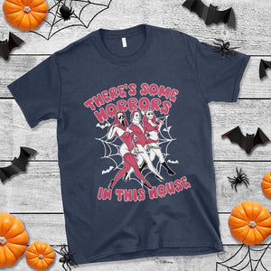 Funny Pink Halloween T Shirt There's Some Horrors In This House TS09 Navy Print Your Wear