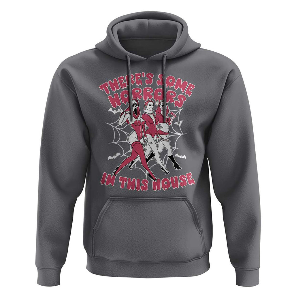 Funny Pink Halloween Hoodie There's Some Horrors In This House TS09 Charcoal Print Your Wear