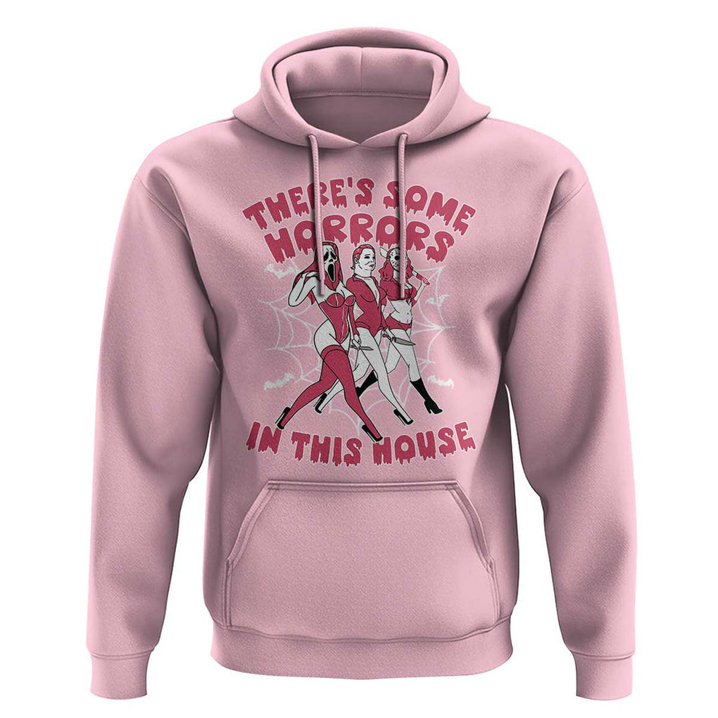 Funny Pink Halloween Hoodie There's Some Horrors In This House TS09 Light Pink Print Your Wear