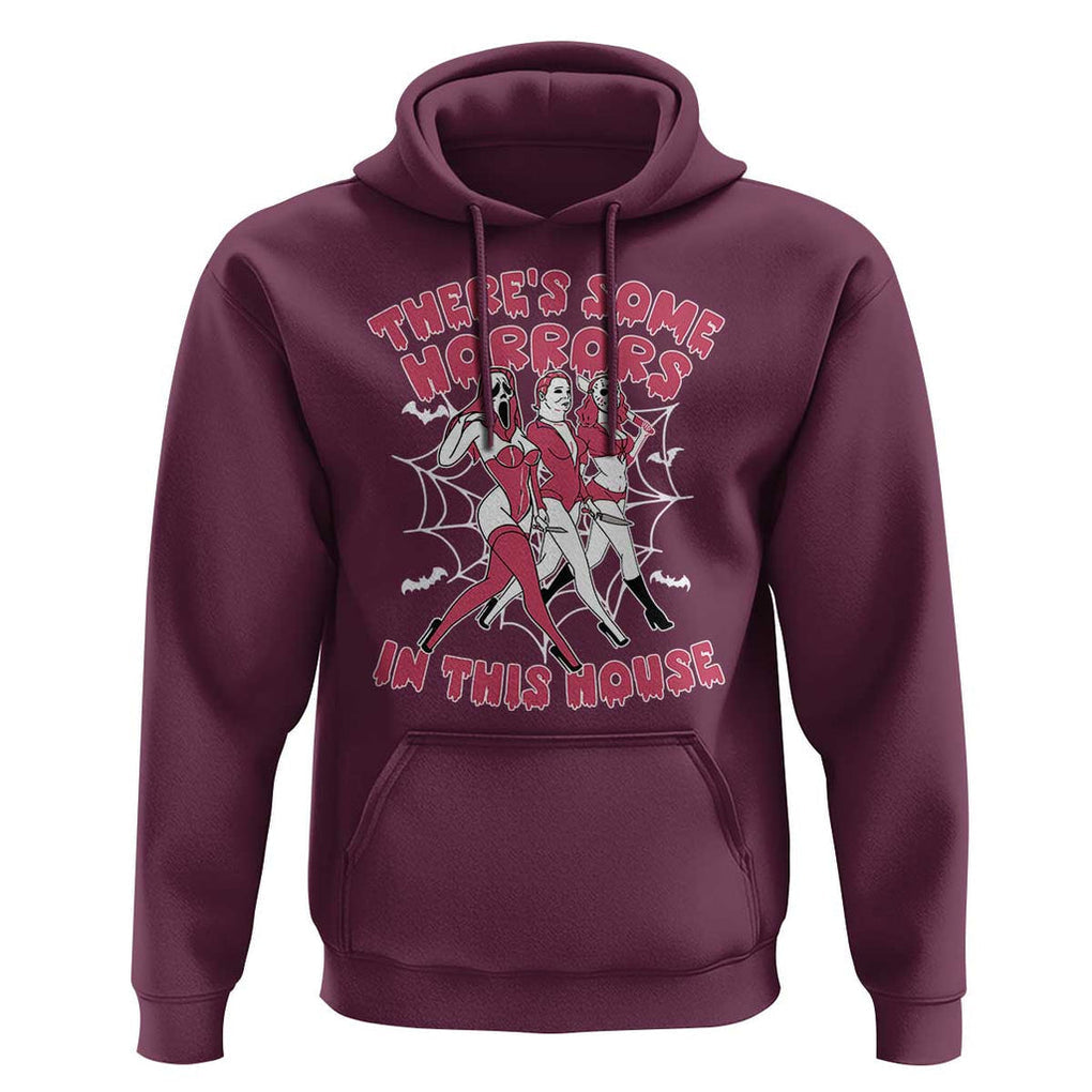 Funny Pink Halloween Hoodie There's Some Horrors In This House TS09 Maroon Print Your Wear