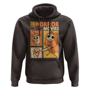 Funny Halloween Hoodie Lets Watch Horror Movies TS09 Dark Chocolate Print Your Wear