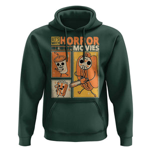 Funny Halloween Hoodie Lets Watch Horror Movies TS09 Dark Forest Green Print Your Wear