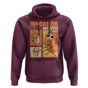 Funny Halloween Hoodie Lets Watch Horror Movies TS09 Maroon Print Your Wear