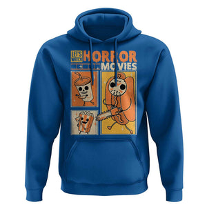 Funny Halloween Hoodie Lets Watch Horror Movies TS09 Royal Blue Print Your Wear