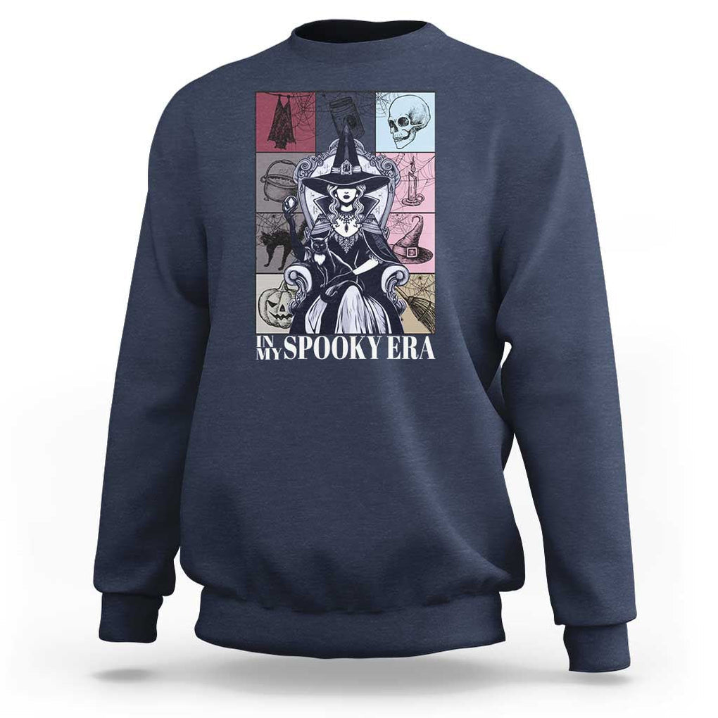Halloween Witch Sweatshirt In My Spooky Era TS09 Navy Print Your Wear