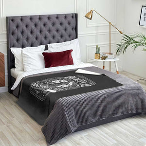 Black Cat Witch Throw Blanket Salem Apothecary Halloween TS09 Print Your Wear