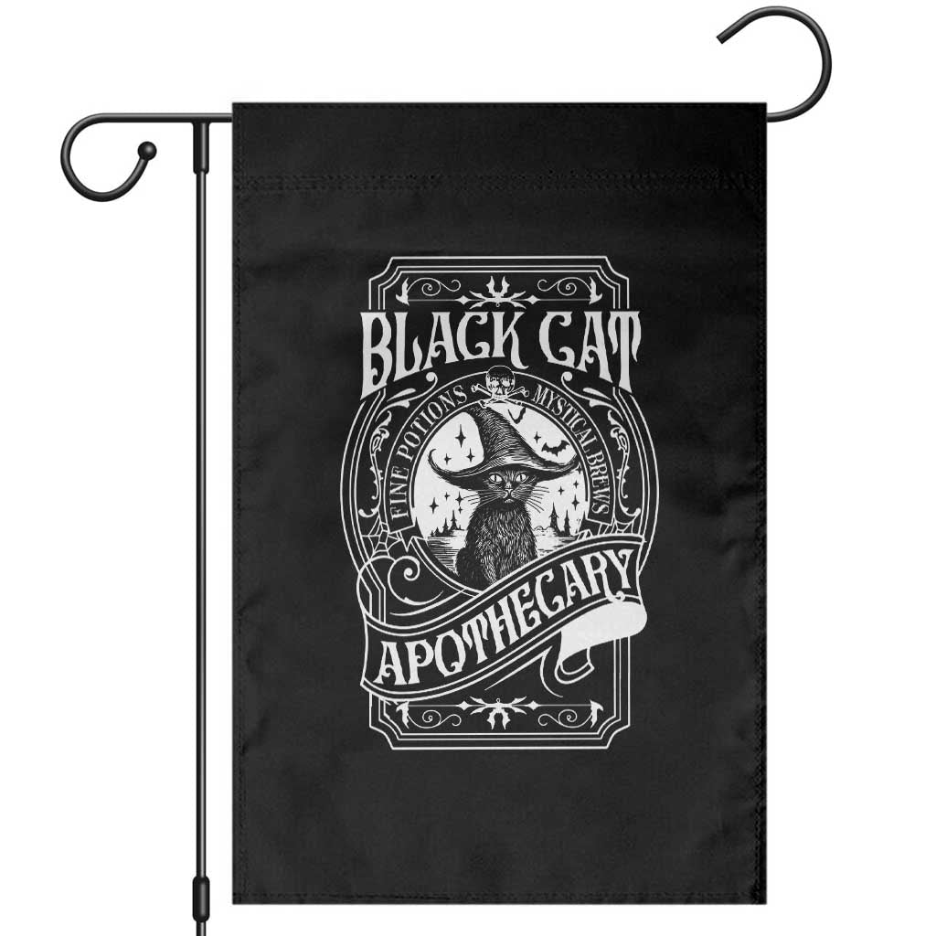 Black Cat Witch Garden Flag Salem Apothecary Halloween TS09 Black Print Your Wear