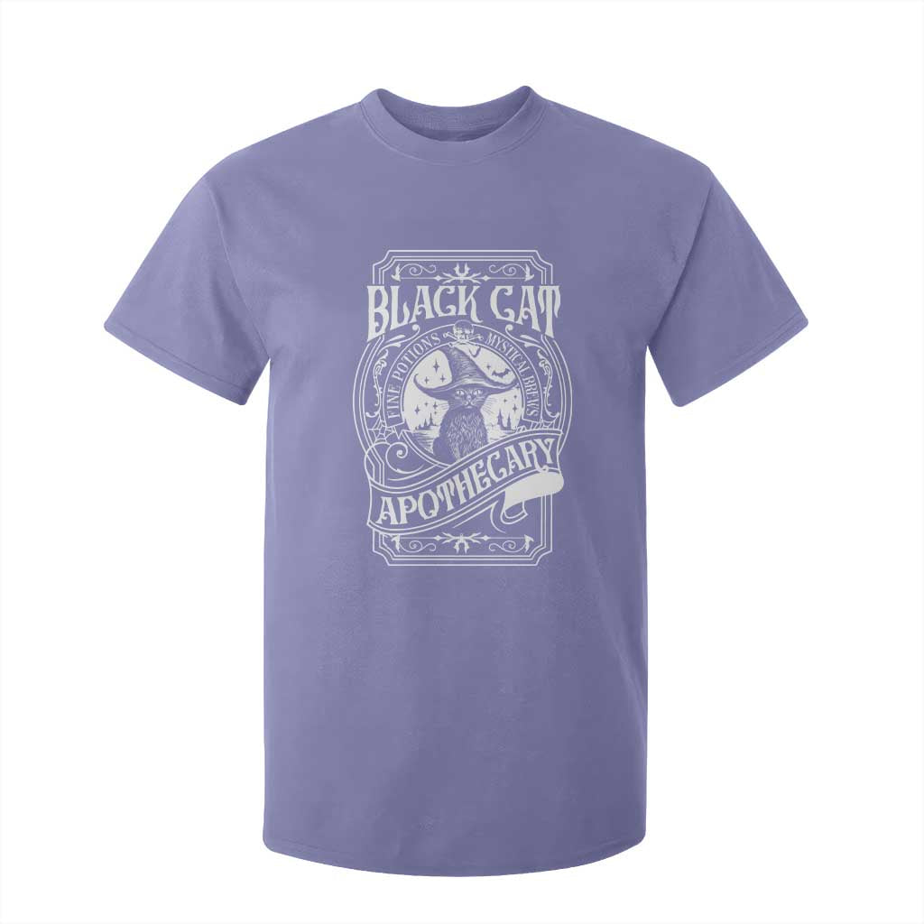 Black Cat Witch T Shirt For Kid Salem Apothecary Halloween TS09 Violet Print Your Wear