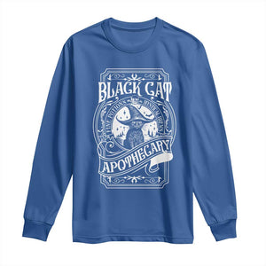 Black Cat Witch Long Sleeve Shirt Salem Apothecary Halloween TS09 Royal Blue Print Your Wear