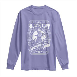 Black Cat Witch Long Sleeve Shirt Salem Apothecary Halloween TS09 Violet Print Your Wear