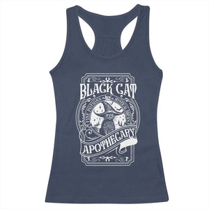 Black Cat Witch Racerback Tank Top Salem Apothecary Halloween TS09 Navy Print Your Wear