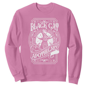 Black Cat Witch Sweatshirt Salem Apothecary Halloween TS09 Azalea Print Your Wear