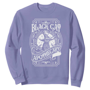 Black Cat Witch Sweatshirt Salem Apothecary Halloween TS09 Violet Print Your Wear