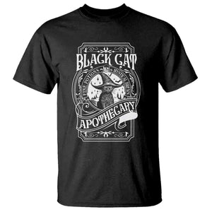 Black Cat Witch T Shirt Salem Apothecary Halloween TS09 Black Print Your Wear