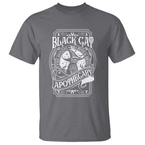 Black Cat Witch T Shirt Salem Apothecary Halloween TS09 Charcoal Print Your Wear