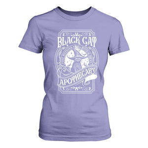 Black Cat Witch T Shirt For Women Salem Apothecary Halloween TS09 Violet Print Your Wear
