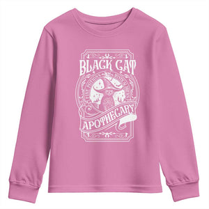 Black Cat Witch Youth Sweatshirt Salem Apothecary Halloween TS09 Azalea Print Your Wear