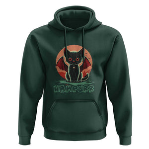 Halloween Vampurr Vampire Cat Hoodie TS09 Dark Forest Green Print Your Wear