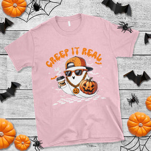 Funny Halloween Hip Hop T Shirt Creep It Real Gangster Ghost TS09 Light Pink Print Your Wear