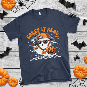 Funny Halloween Hip Hop T Shirt Creep It Real Gangster Ghost TS09 Navy Print Your Wear