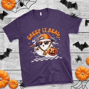 Funny Halloween Hip Hop T Shirt Creep It Real Gangster Ghost TS09 Purple Print Your Wear