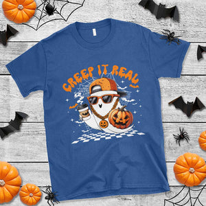 Funny Halloween Hip Hop T Shirt Creep It Real Gangster Ghost TS09 Royal Blue Print Your Wear