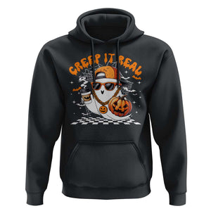 Funny Halloween Hip Hop Hoodie Creep It Real Gangster Ghost TS09 Black Print Your Wear
