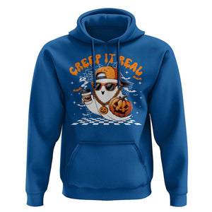 Funny Halloween Hip Hop Hoodie Creep It Real Gangster Ghost TS09 Royal Blue Print Your Wear