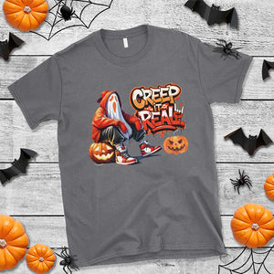 Funny Halloween Hip Hop T Shirt Creep It Real Cool Ghost Old School TS09 Charcoal Print Your Wear