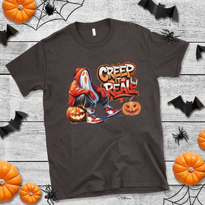 Funny Halloween Hip Hop T Shirt Creep It Real Cool Ghost Old School TS09 Dark Chocolate Print Your Wear