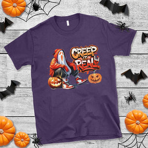 Funny Halloween Hip Hop T Shirt Creep It Real Cool Ghost Old School TS09 Purple Print Your Wear