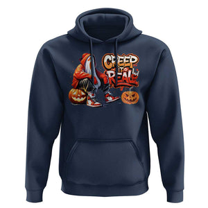 Funny Halloween Hip Hop Hoodie Creep It Real Cool Ghost Old School TS09 Navy Print Your Wear