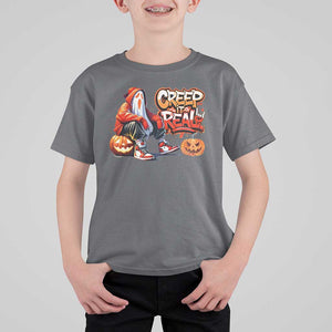 Funny Halloween Hip Hop T Shirt For Kid Creep It Real Cool Ghost Old School TS09 Charcoal Print Your Wear