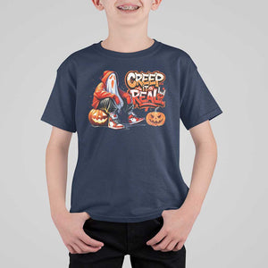 Funny Halloween Hip Hop T Shirt For Kid Creep It Real Cool Ghost Old School TS09 Navy Print Your Wear