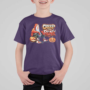 Funny Halloween Hip Hop T Shirt For Kid Creep It Real Cool Ghost Old School TS09 Purple Print Your Wear