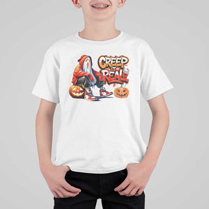 Funny Halloween Hip Hop T Shirt For Kid Creep It Real Cool Ghost Old School TS09 White Print Your Wear