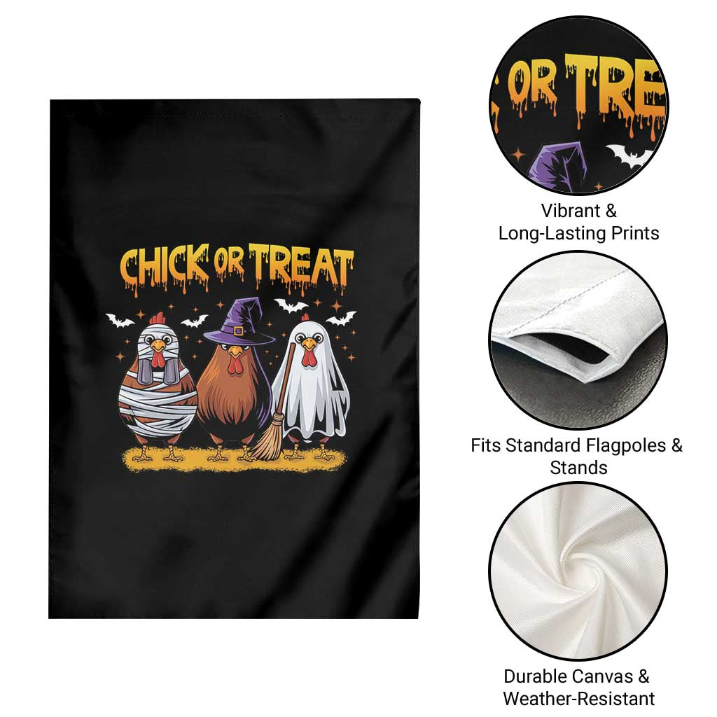 Funny Halloween Garden Flag Chick Or Treat Spooky Chicken TS09 Print Your Wear