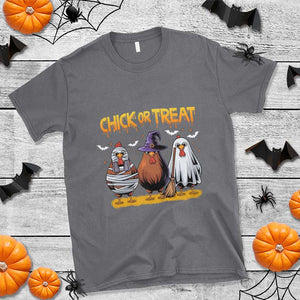 Funny Halloween T Shirt Chick Or Treat Spooky Chicken TS09 Charcoal Print Your Wear
