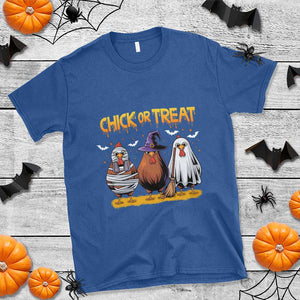Funny Halloween T Shirt Chick Or Treat Spooky Chicken TS09 Royal Blue Print Your Wear