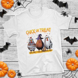 Funny Halloween T Shirt Chick Or Treat Spooky Chicken TS09 White Print Your Wear