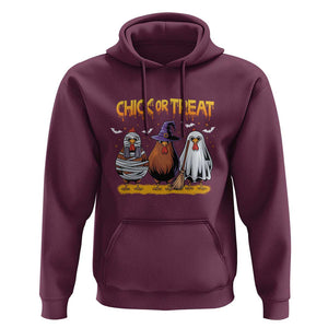 Funny Halloween Hoodie Chick Or Treat Spooky Chicken TS09 Maroon Print Your Wear